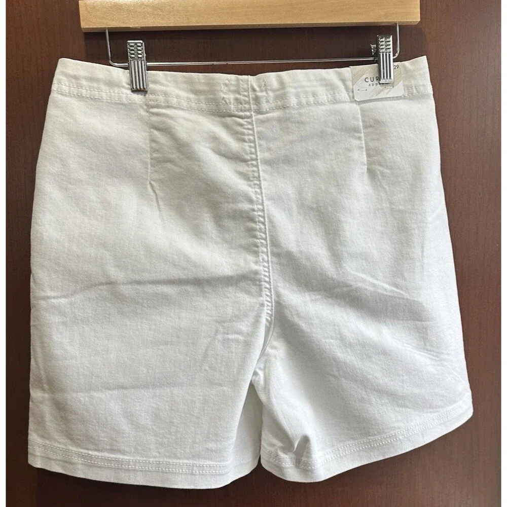 Curve Appeal White Golf Skort Size 8 NWT Braided Side Trim Stretch Skirt Shorts - Picture 2 of 11